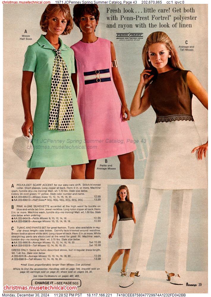 1971 JCPenney Spring Summer Catalog, Page 43