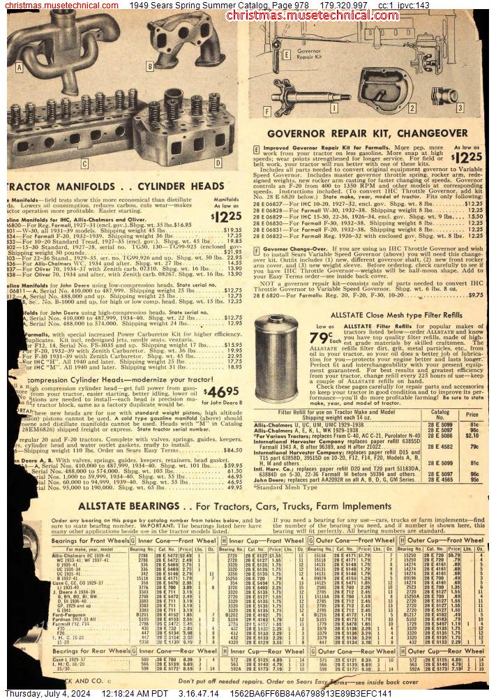 1949 Sears Spring Summer Catalog, Page 978