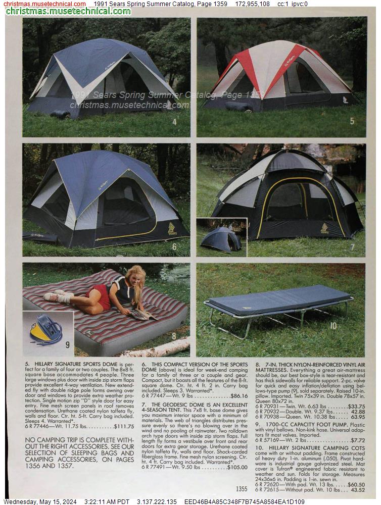 1991 Sears Spring Summer Catalog, Page 1359