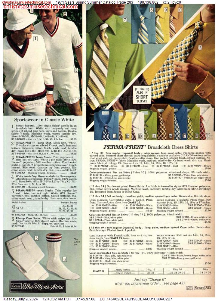 1971 Sears Spring Summer Catalog, Page 283