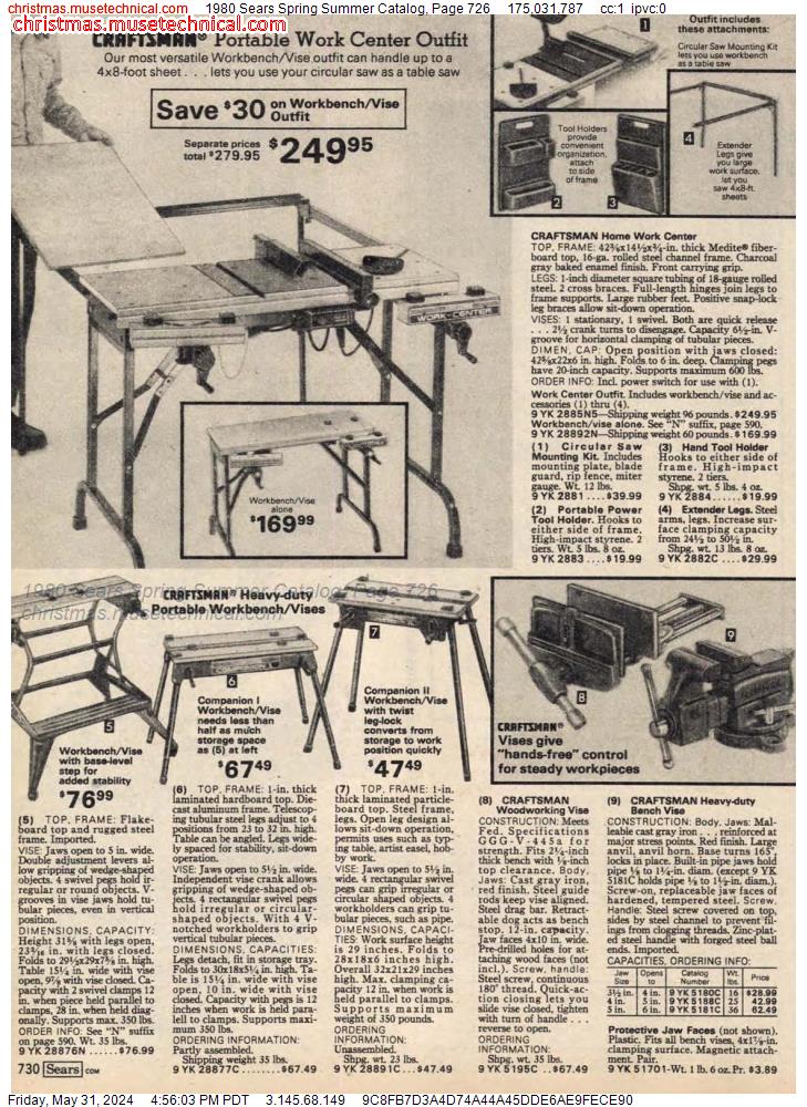 1980 Sears Spring Summer Catalog, Page 726