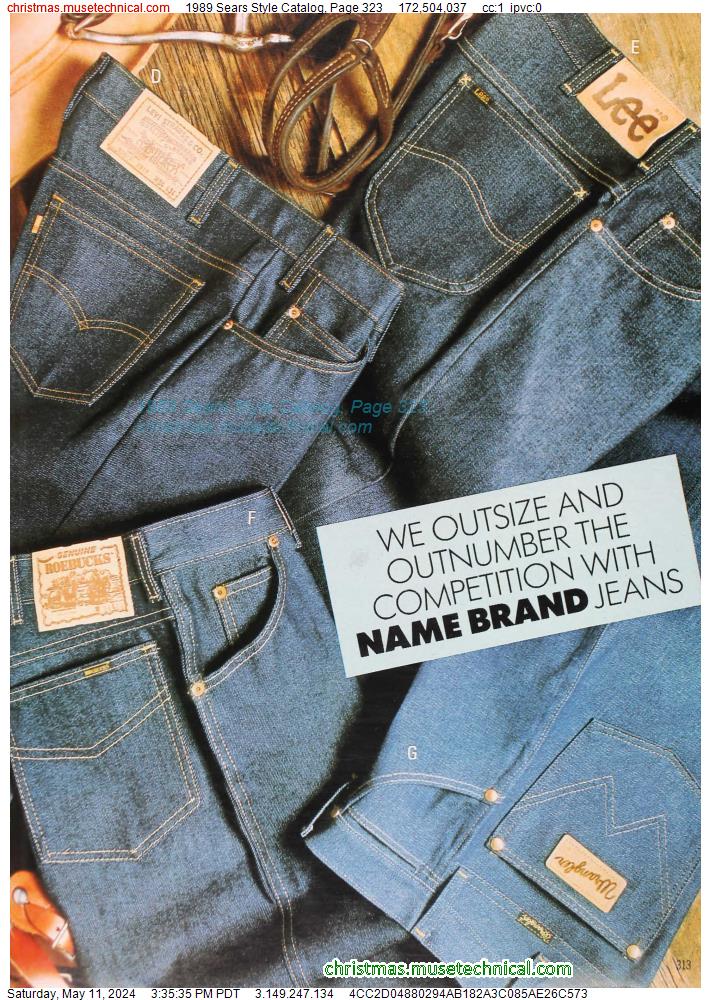1989 Sears Style Catalog, Page 323