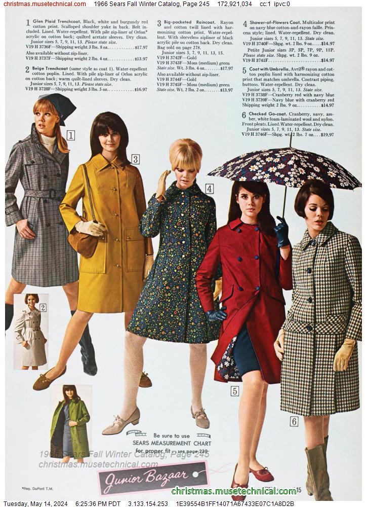 1966 Sears Fall Winter Catalog, Page 245
