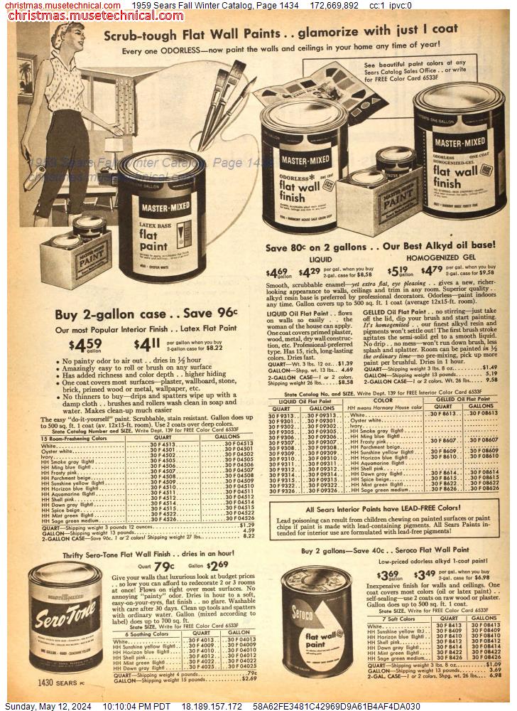 1959 Sears Fall Winter Catalog, Page 1434