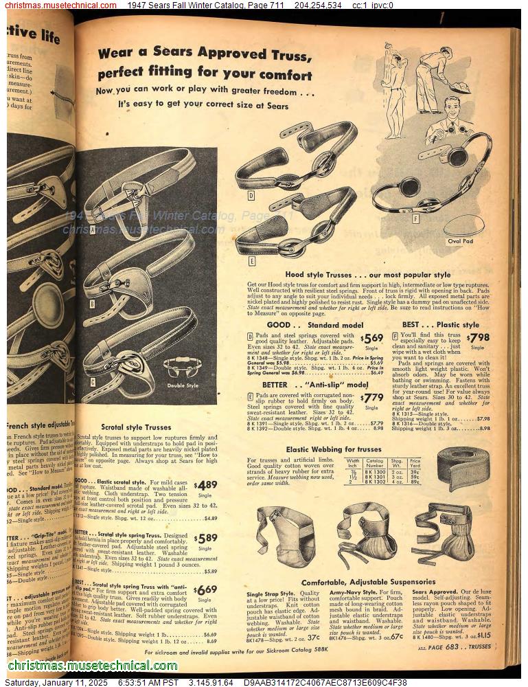 1947 Sears Fall Winter Catalog, Page 711