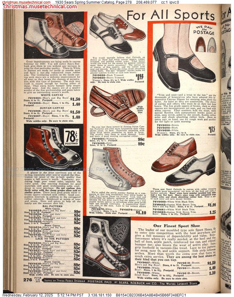 1930 Sears Spring Summer Catalog, Page 278