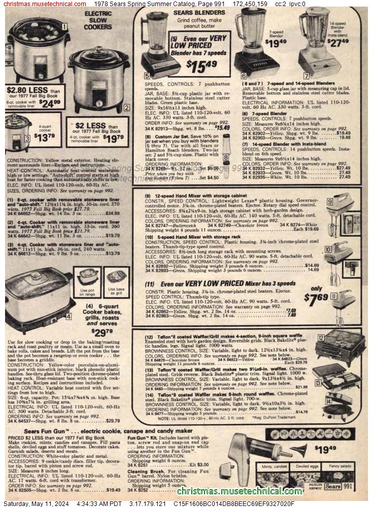 1978 Sears Spring Summer Catalog, Page 991