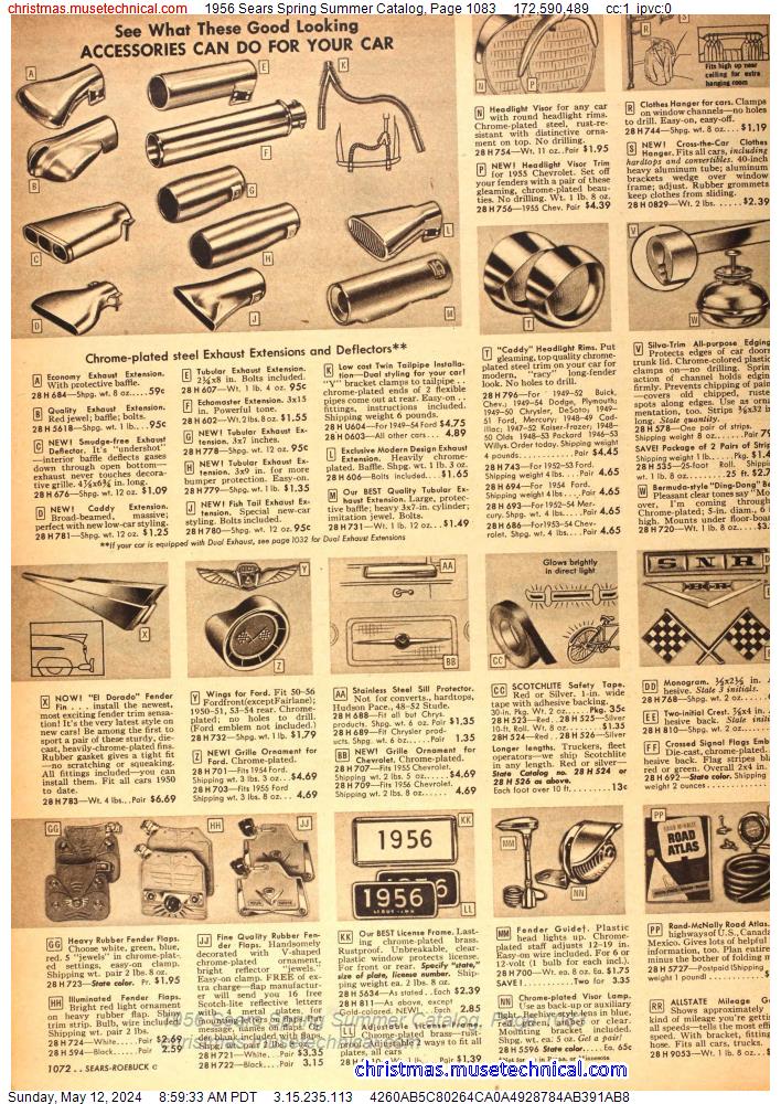 1956 Sears Spring Summer Catalog, Page 1083