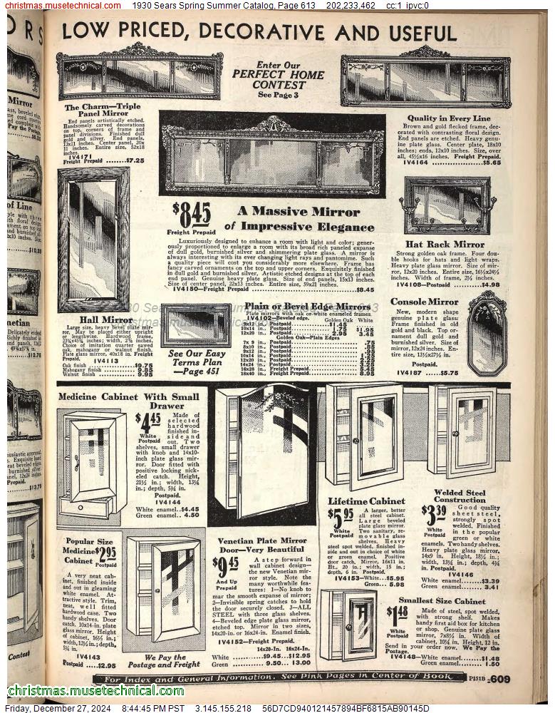 1930 Sears Spring Summer Catalog, Page 613