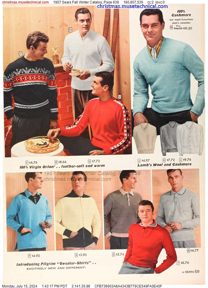 1957 Sears Fall Winter Catalog, Page 638