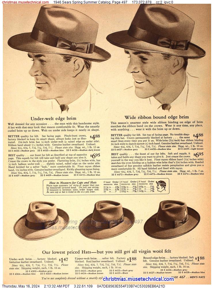 1946 Sears Spring Summer Catalog, Page 497