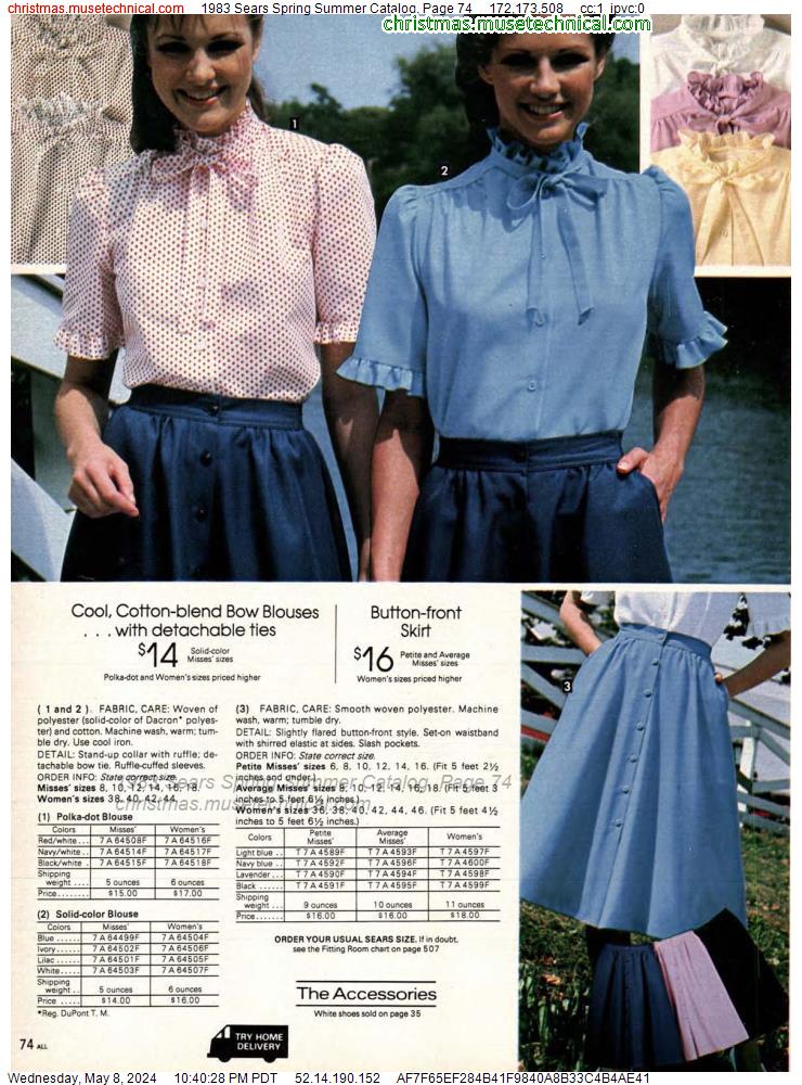 1983 Sears Spring Summer Catalog, Page 74