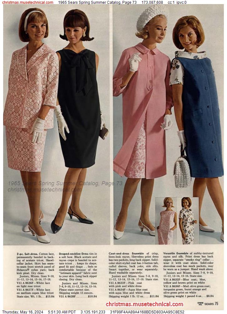 1965 Sears Spring Summer Catalog, Page 73