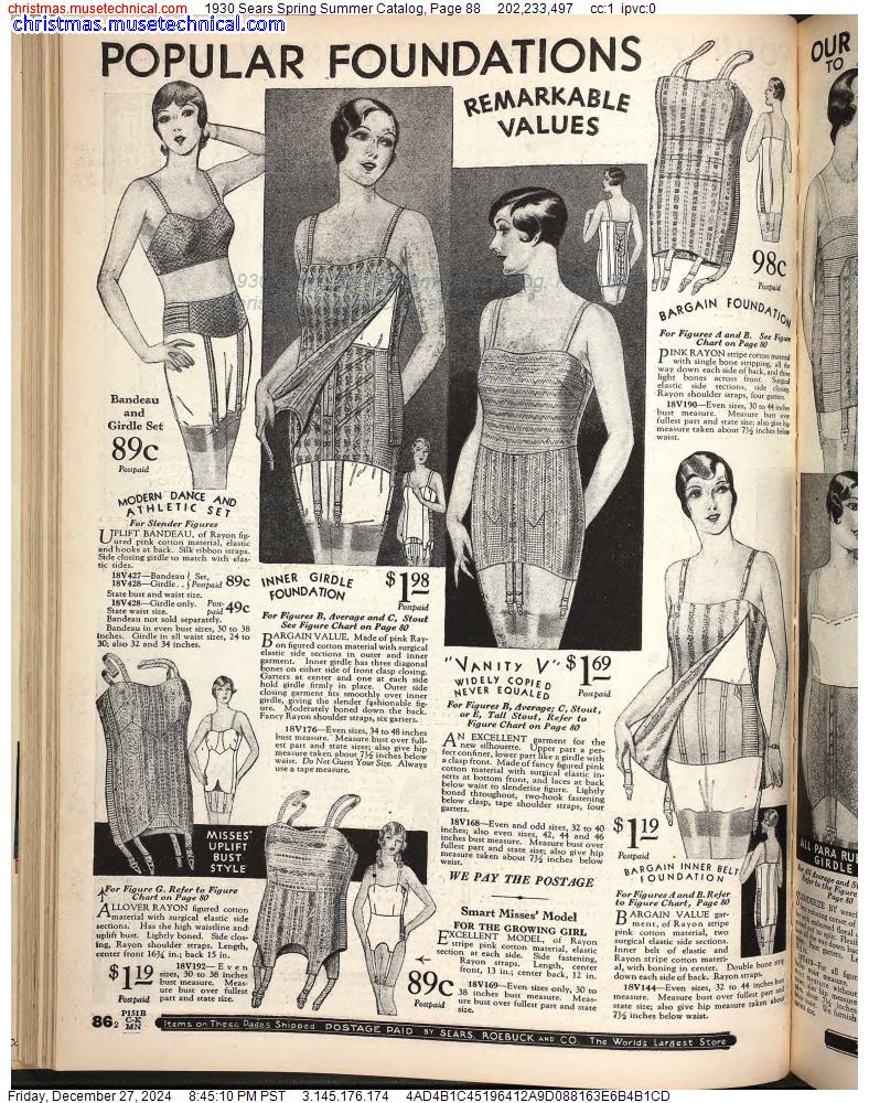 1930 Sears Spring Summer Catalog, Page 88