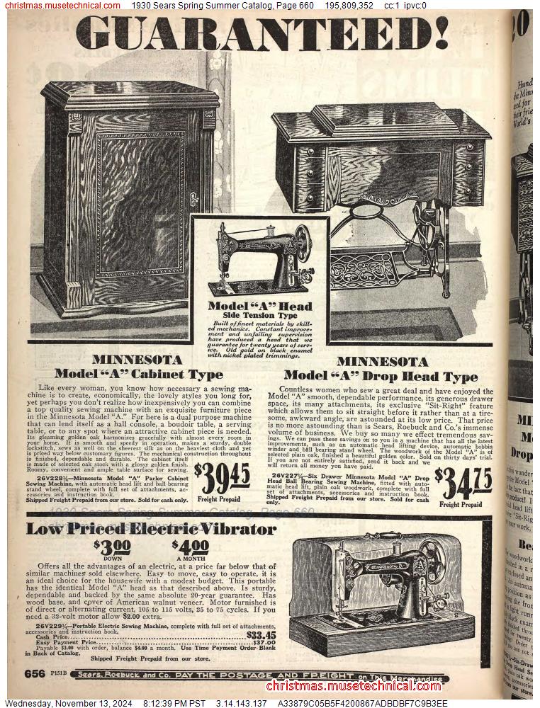 1930 Sears Spring Summer Catalog, Page 660