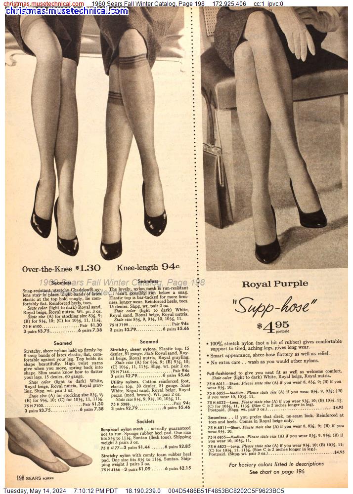 1960 Sears Fall Winter Catalog, Page 198