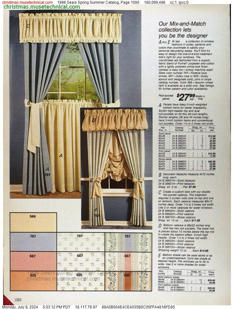 1986 Sears Spring Summer Catalog, Page 1090