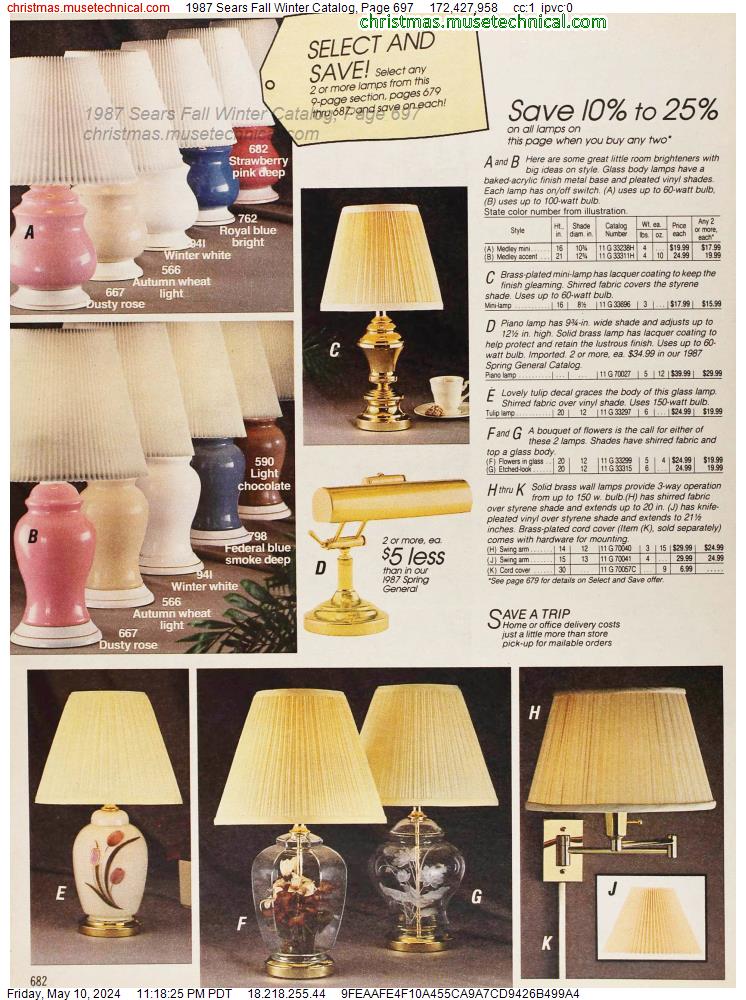 1987 Sears Fall Winter Catalog, Page 697