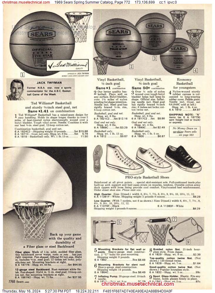 1969 Sears Spring Summer Catalog, Page 772