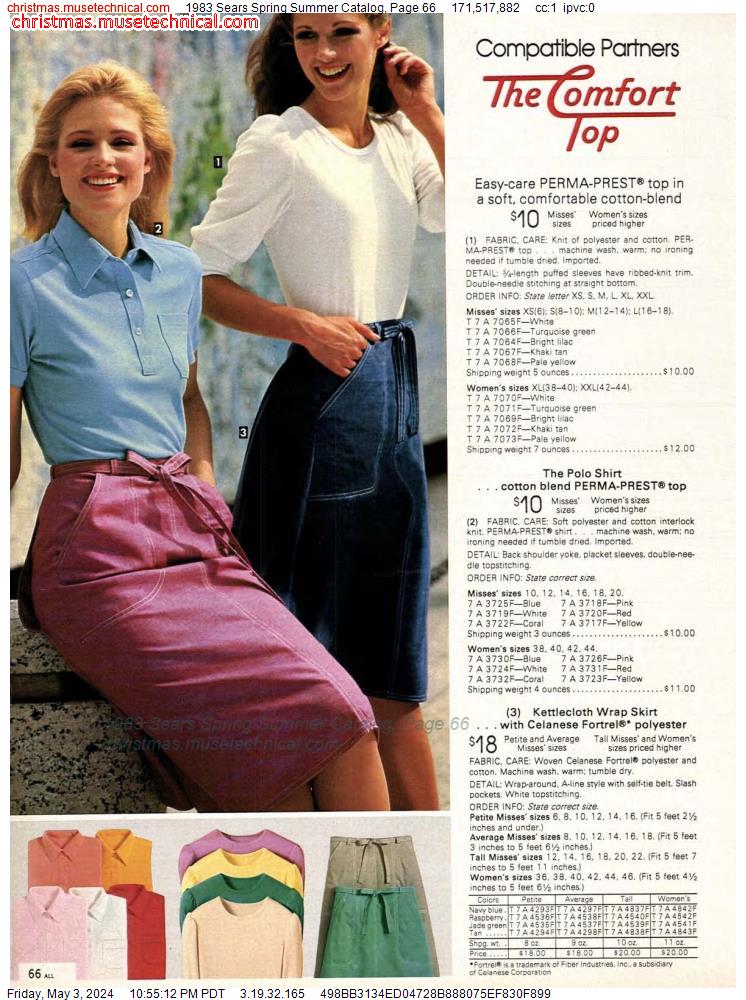 1983 Sears Spring Summer Catalog, Page 66