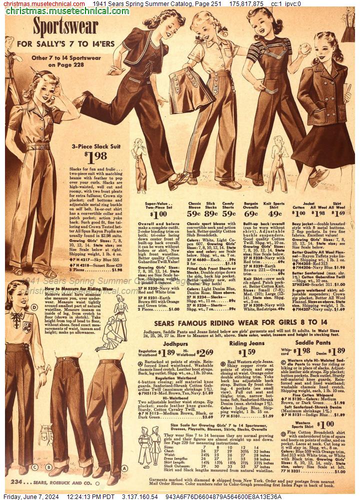 1941 Sears Spring Summer Catalog, Page 251