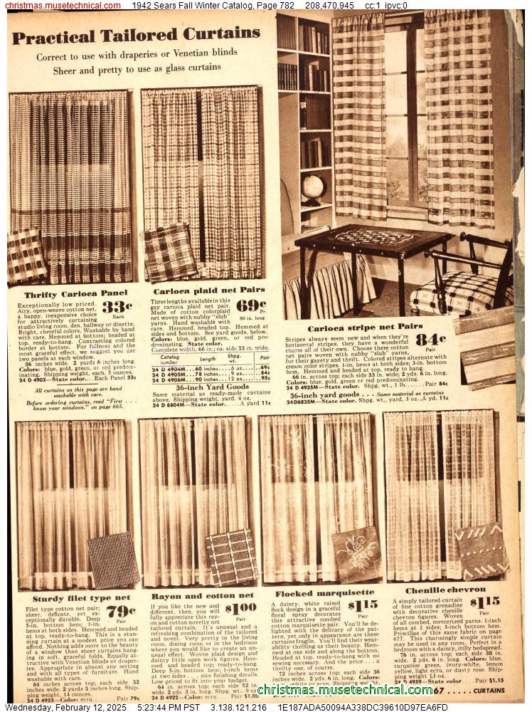 1942 Sears Fall Winter Catalog, Page 782