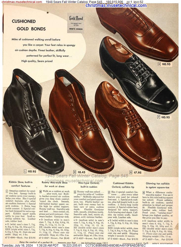 1948 Sears Fall Winter Catalog, Page 545