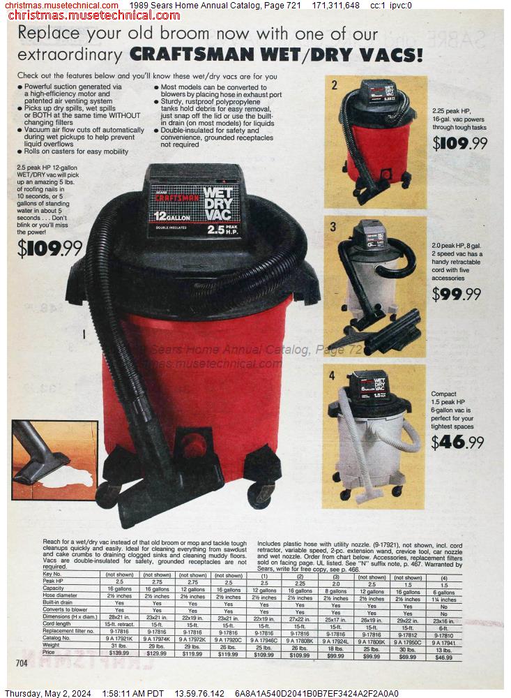 1989 Sears Home Annual Catalog, Page 721