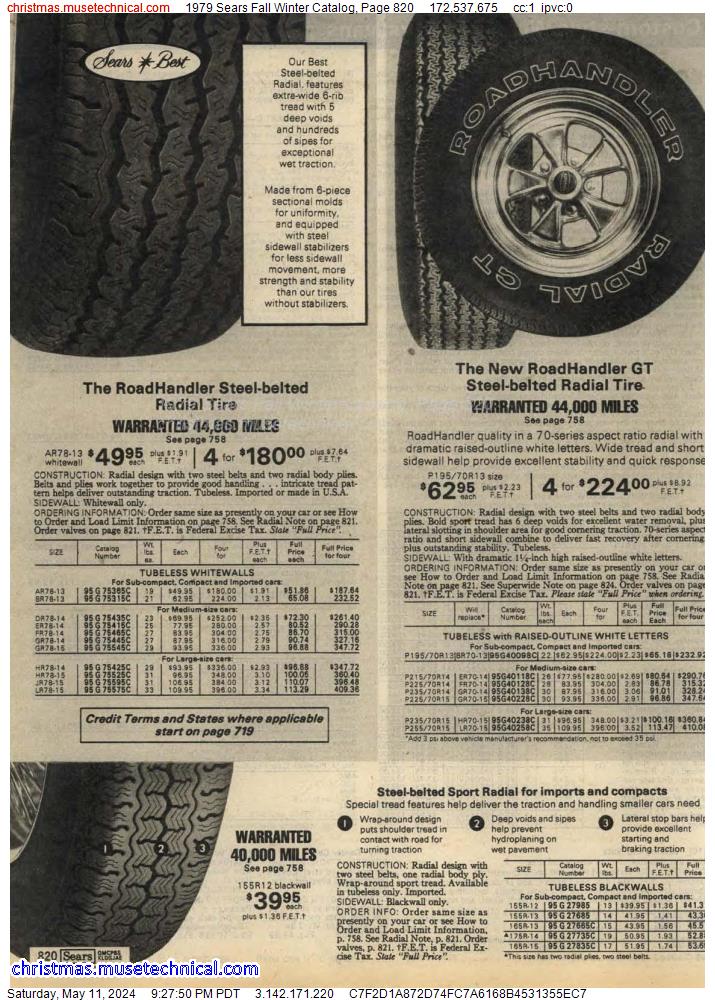 1979 Sears Fall Winter Catalog, Page 820