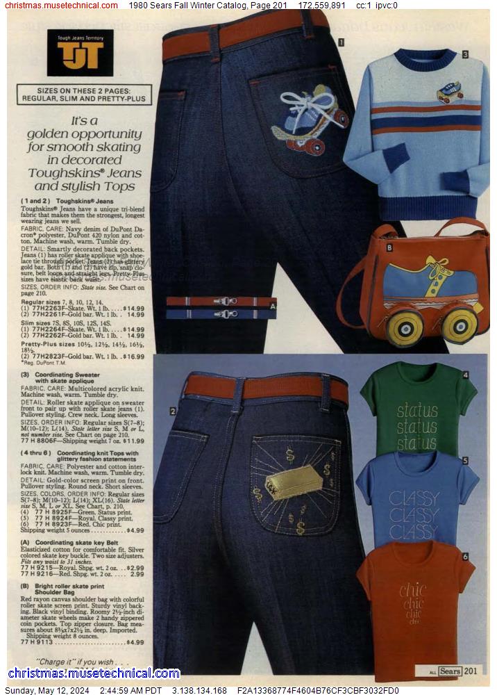 1980 Sears Fall Winter Catalog, Page 201