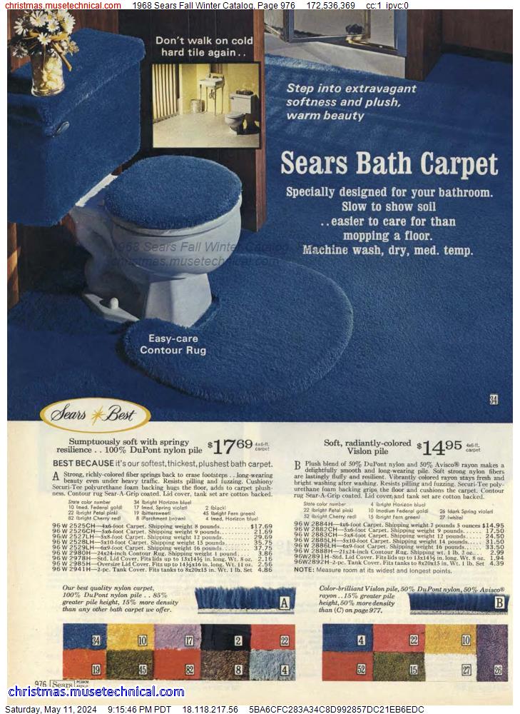 1968 Sears Fall Winter Catalog, Page 976