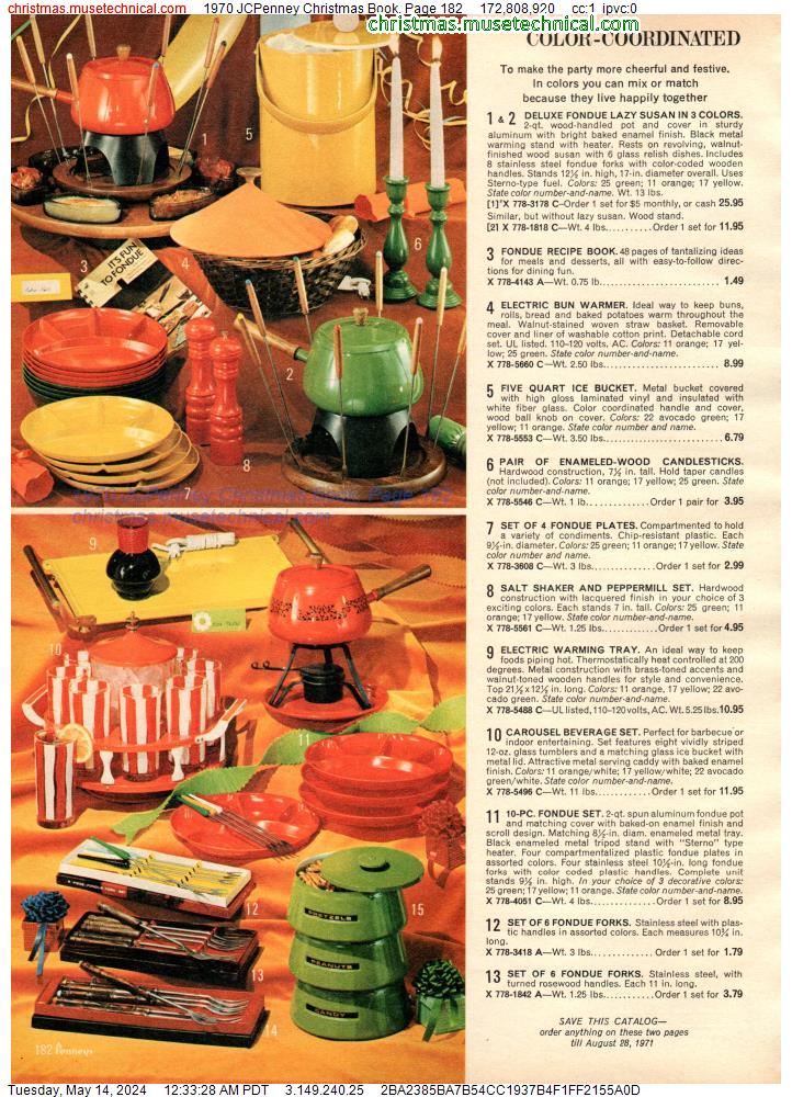 1970 JCPenney Christmas Book, Page 182