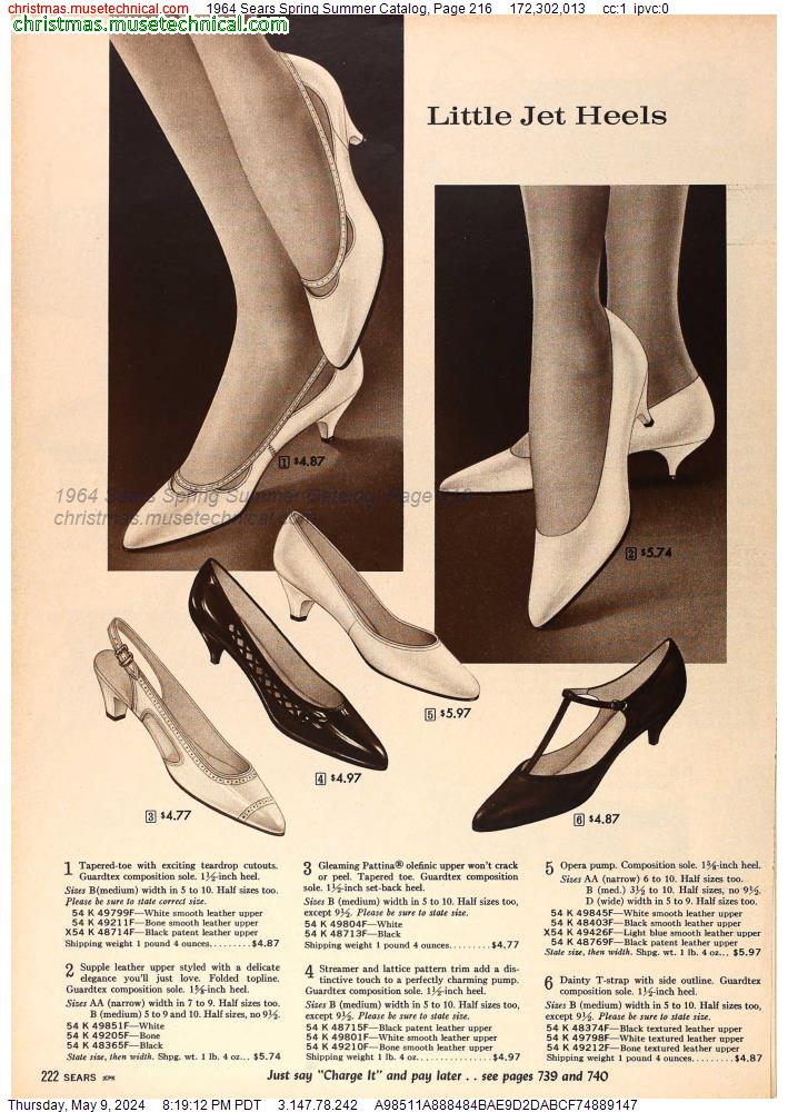 1964 Sears Spring Summer Catalog, Page 216