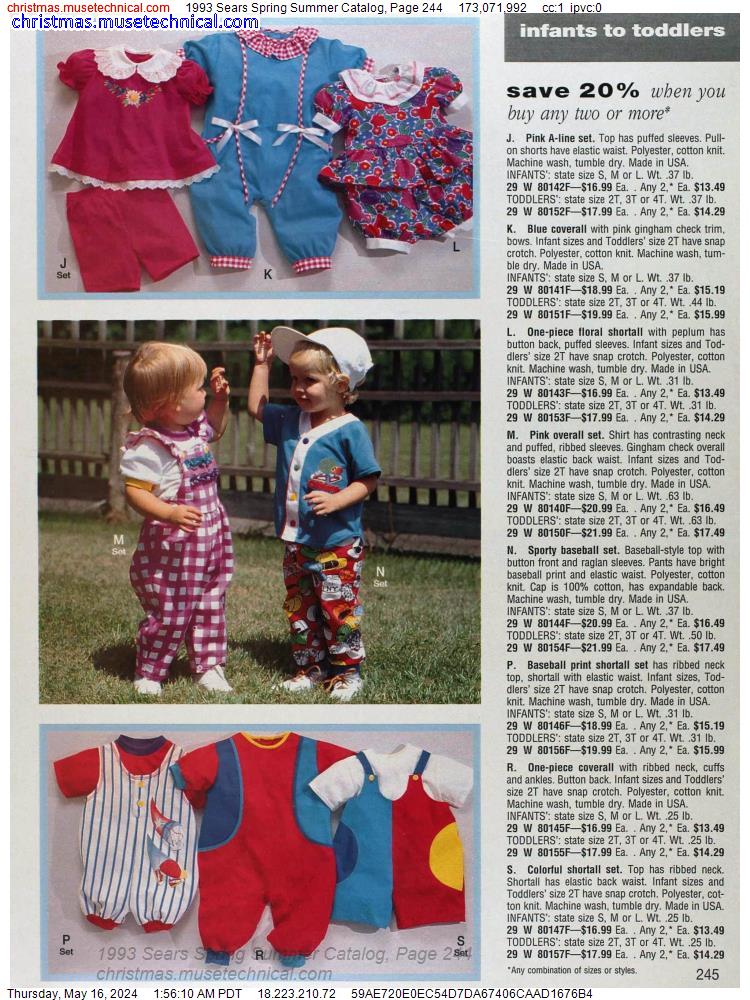 1993 Sears Spring Summer Catalog, Page 244