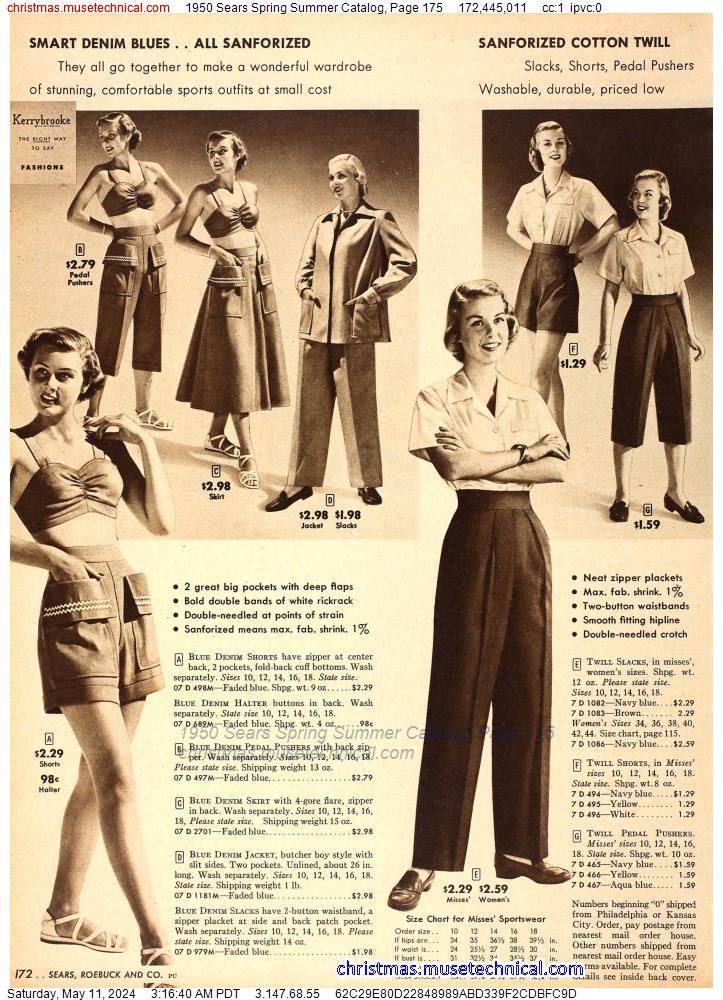 1950 Sears Spring Summer Catalog, Page 175