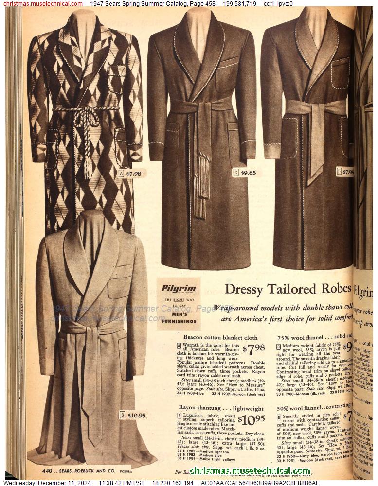 1947 Sears Spring Summer Catalog, Page 458