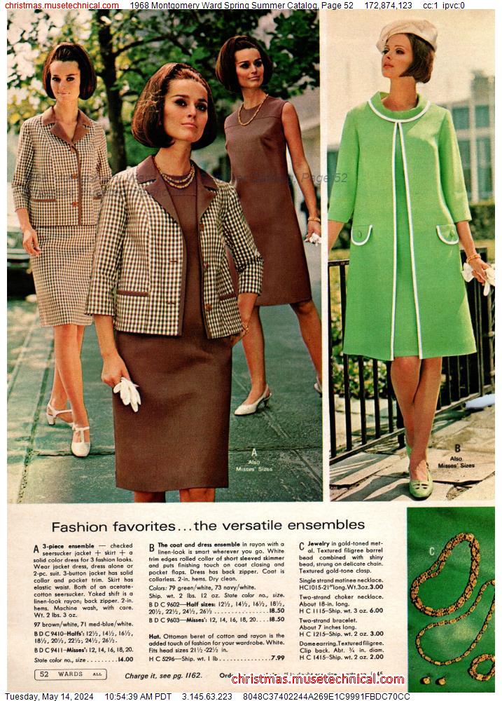 1968 Montgomery Ward Spring Summer Catalog, Page 52