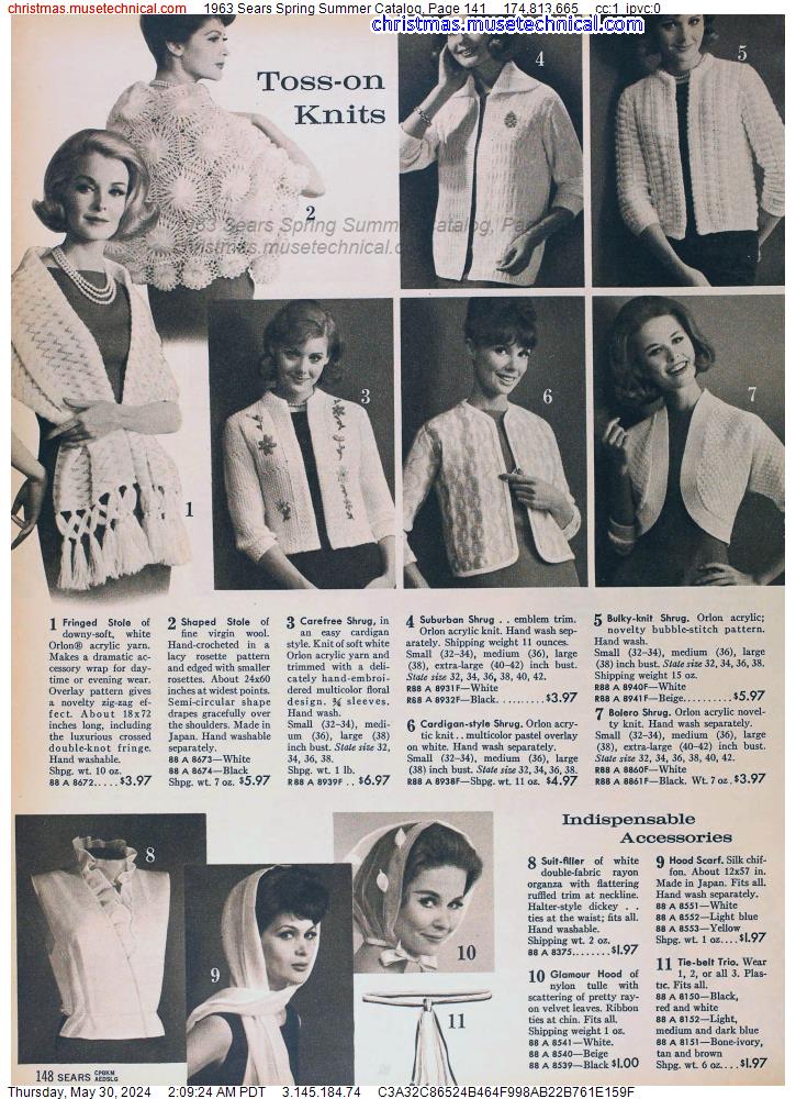 1963 Sears Spring Summer Catalog, Page 141