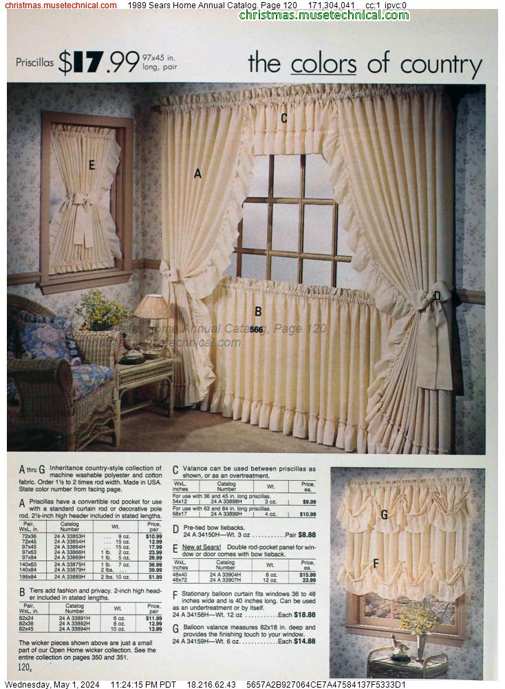 1989 Sears Home Annual Catalog, Page 120
