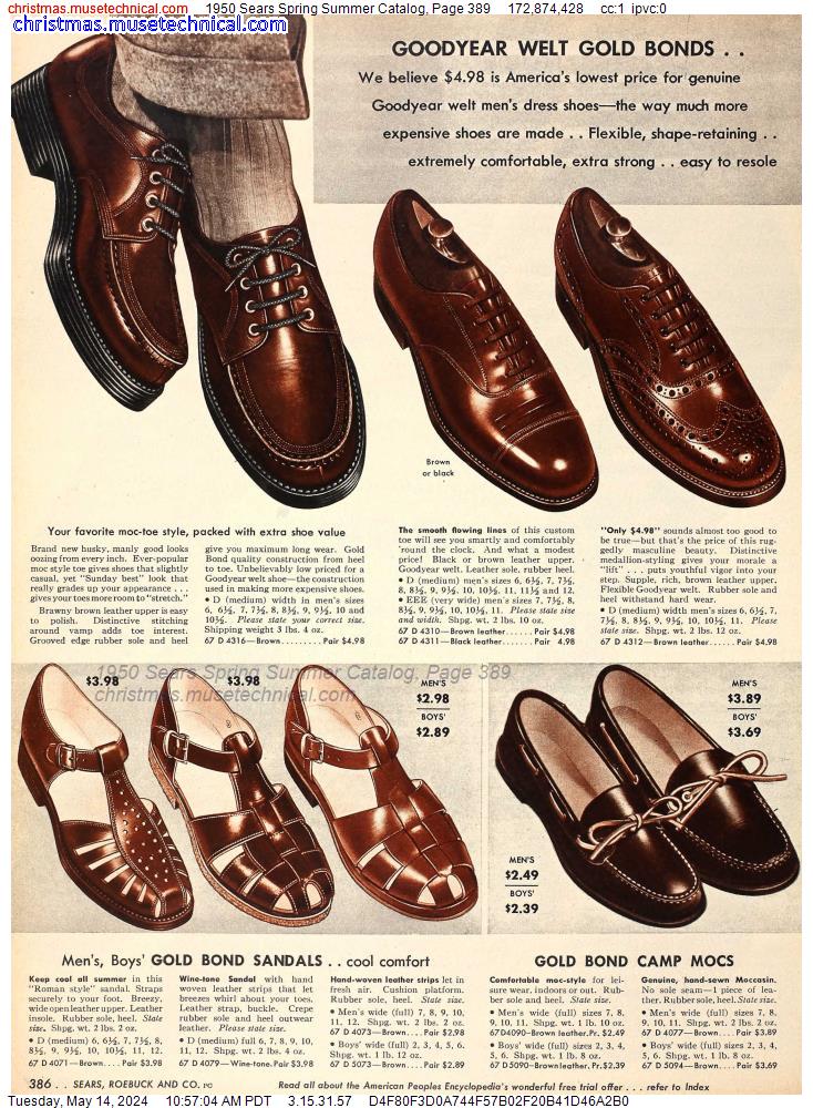 1950 Sears Spring Summer Catalog, Page 389