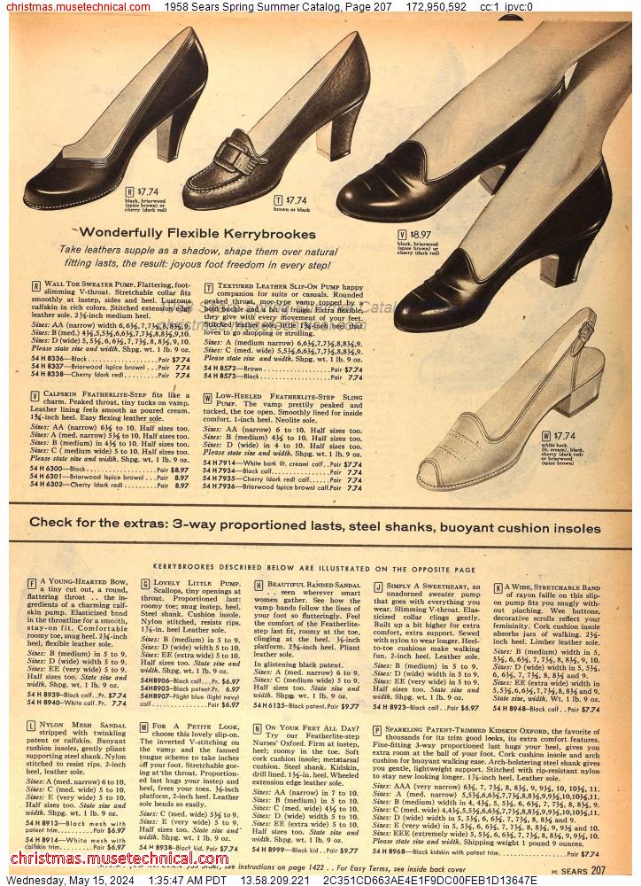 1958 Sears Spring Summer Catalog, Page 207