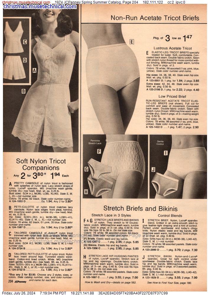 1974 JCPenney Spring Summer Catalog, Page 204