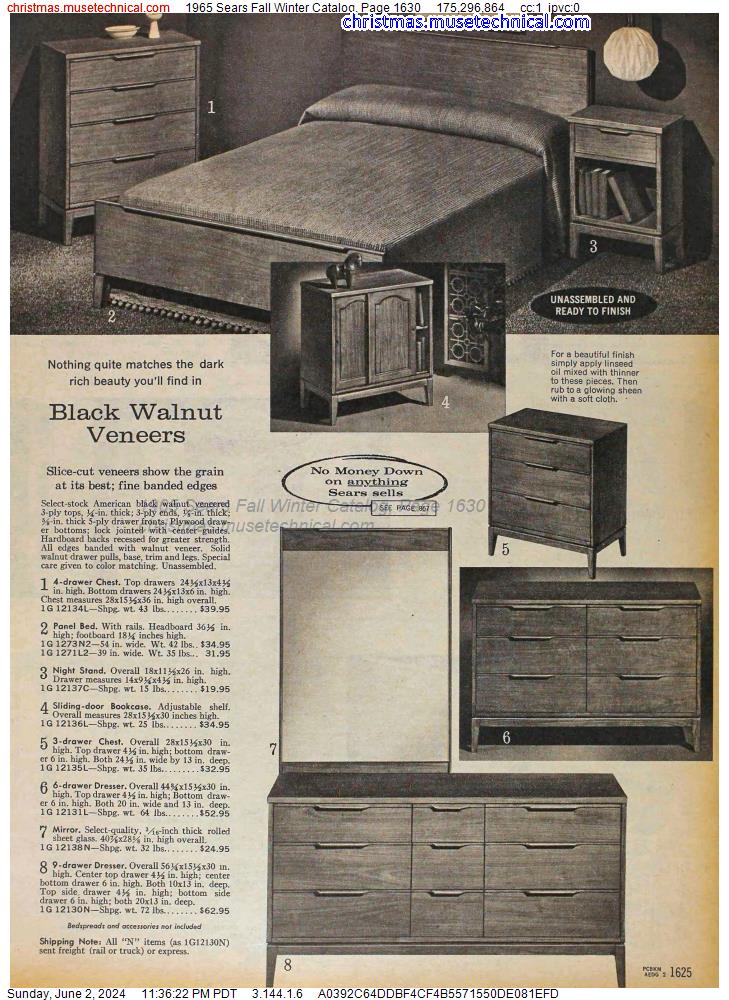 1965 Sears Fall Winter Catalog, Page 1630