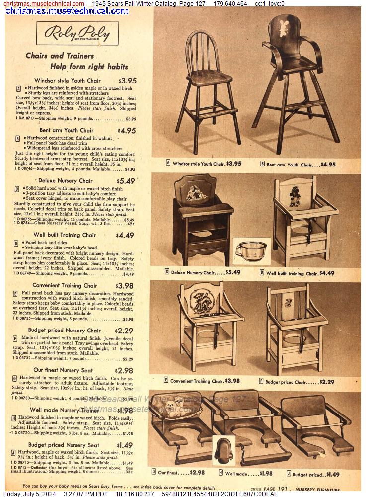 1945 Sears Fall Winter Catalog, Page 127