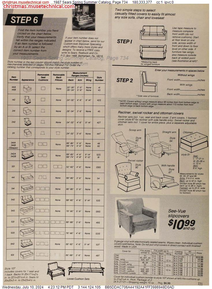 1987 Sears Spring Summer Catalog, Page 734