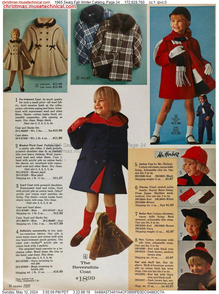 1965 Sears Fall Winter Catalog, Page 34