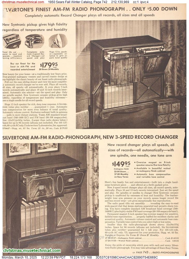 1950 Sears Fall Winter Catalog, Page 742