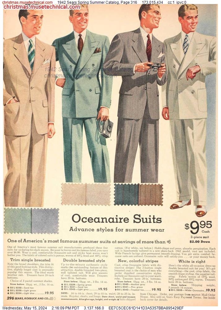 1942 Sears Spring Summer Catalog, Page 316