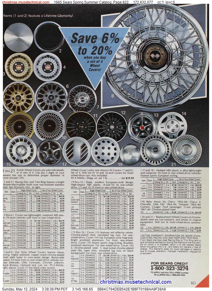 1985 Sears Spring Summer Catalog, Page 622