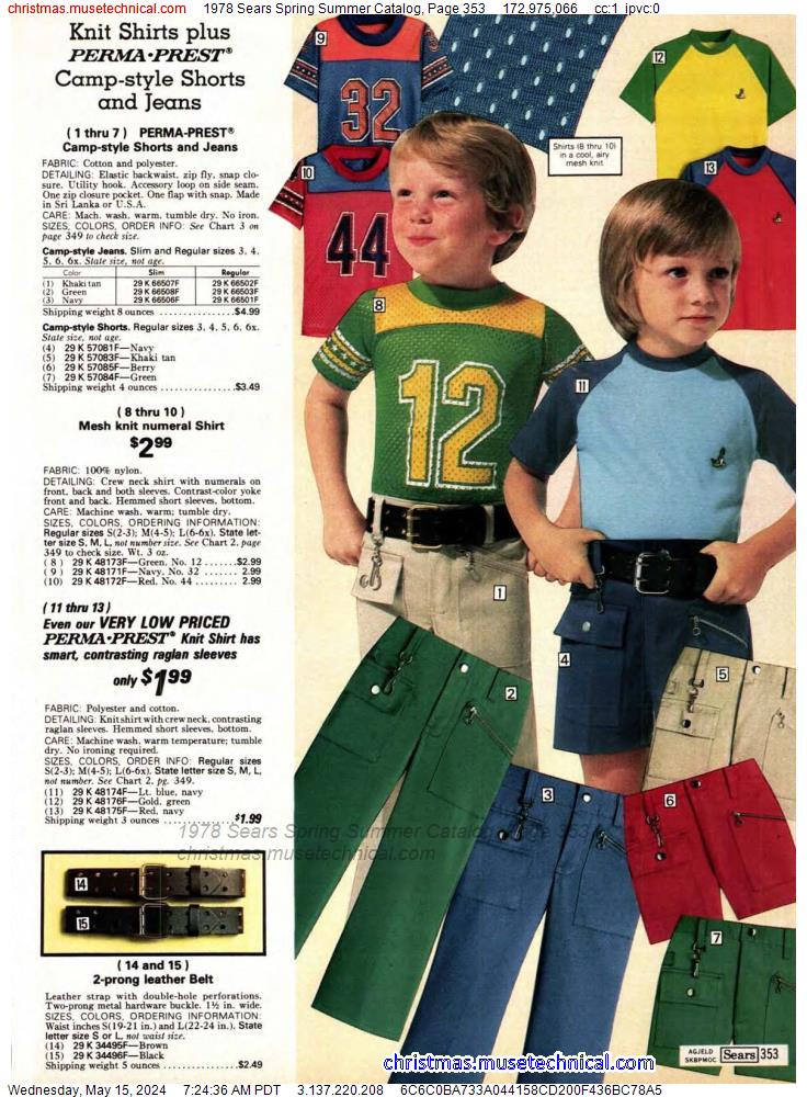 1978 Sears Spring Summer Catalog, Page 353